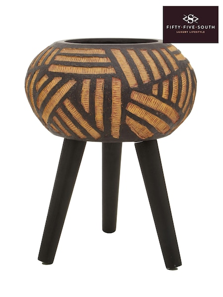 Fifty Five South Black Darnell Tapered Planter (E74608) | €157