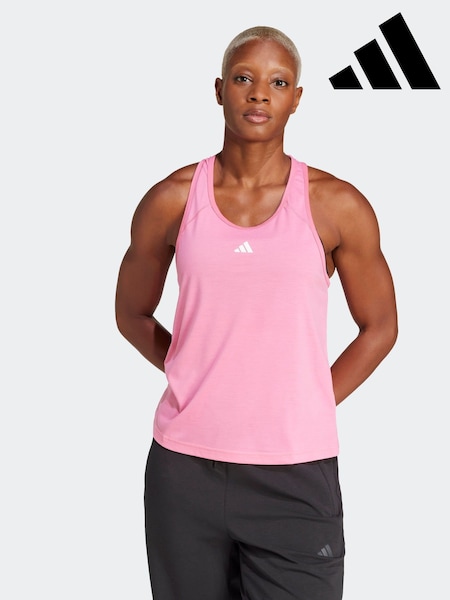 adidas Pink Train Essentials Minimal Branding Racerback Tank Top (E74672) | €28
