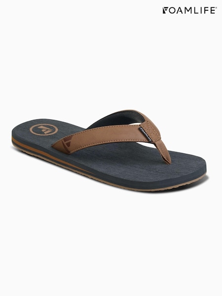 Foamlife Grey Mens Seales Earth Flip Flops (E74730) | ₪191