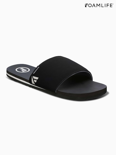 Foamlife Black Mens Tarlan Slide Sliders (E74732) | ₪151