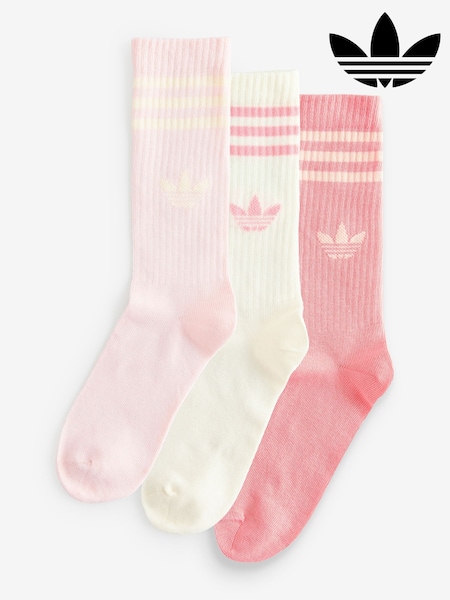 粉色 - Adidas Originals 3-stripes Socks 3 Pack (E74761) | HK$72