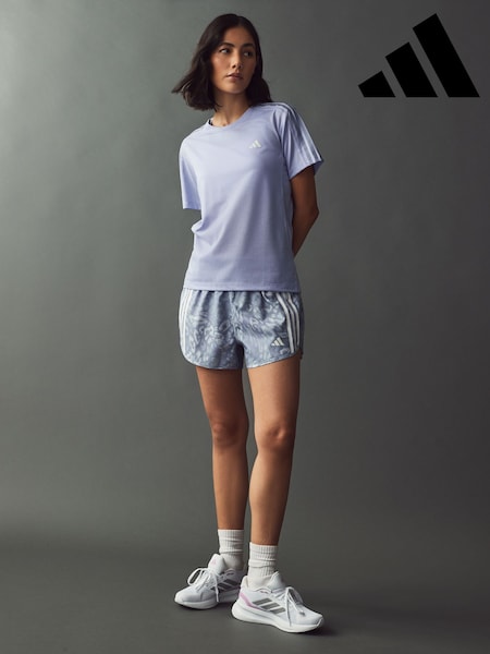 adidas Lilac Purple Own The Run All-Over Print Shorts (E74771) | R$ 395