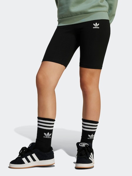 adidas originals Black Ribbed Shorts (E74836) | ₪91