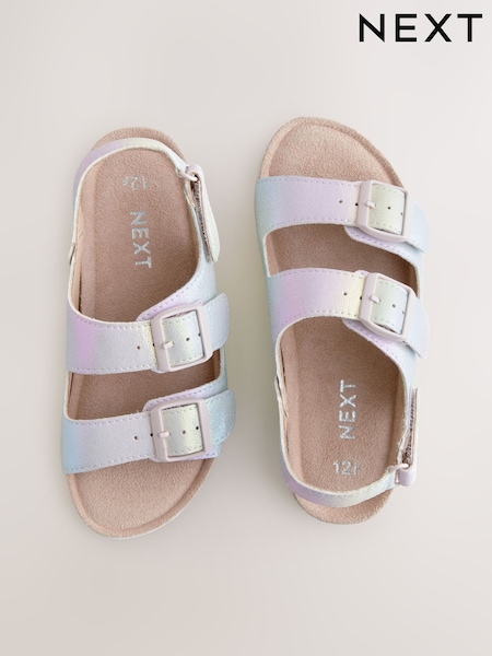 Rainbow Metallic Standard Fit (F) Touch Fastening Strap Corkbed Sandals (E74896) | €22.50 - €32