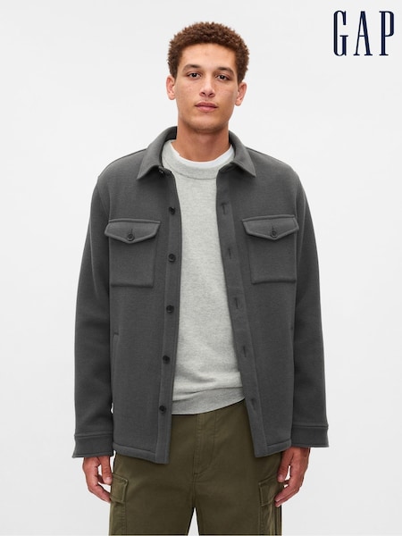 Gap Grey Wool-Blend Shirt Jacket (E74980) | €170