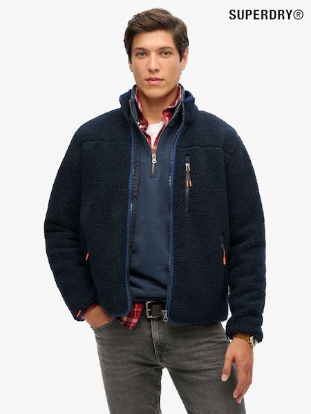 Superdry Blue Outdoor Full Zip Relaxed Fleece (E75037) | R$ 740