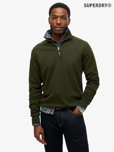 Superdry Green Green Utility Logo Henley 100% Cotton Sweatshirts (E75038) | R$ 640