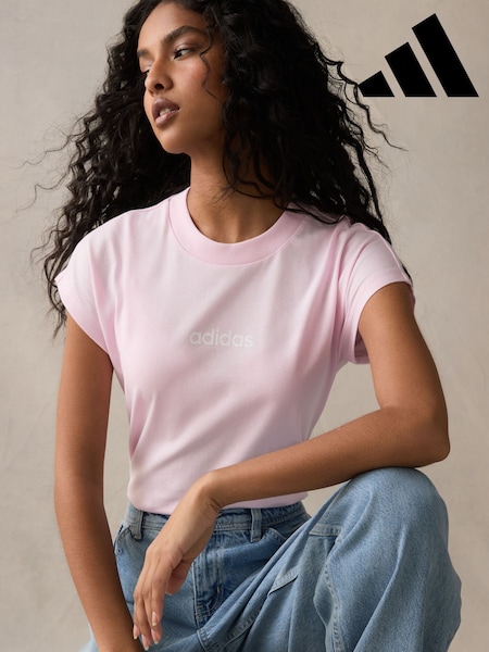 adidas Pink Essentials Single Jersey T-Shirt (E75096) | R$ 150