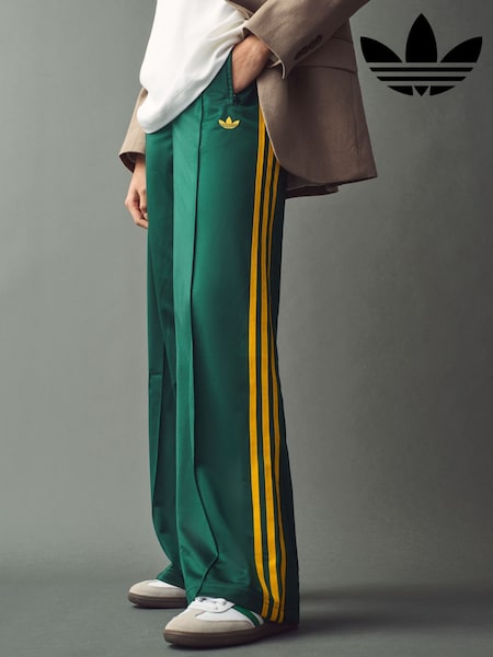 Vihreä - adidas Firebird 3 Raita Straight -lenkkihousut (E75104) | €95