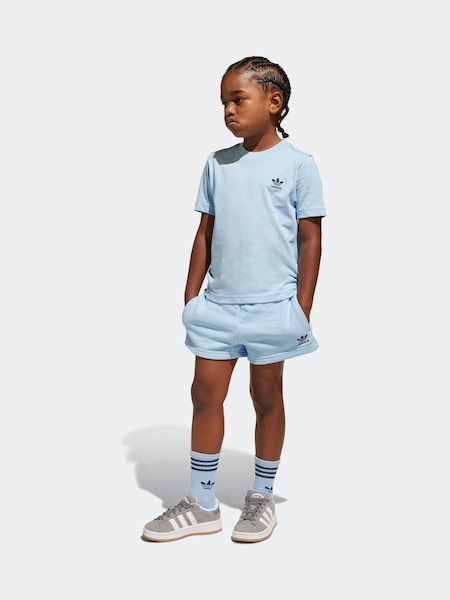 أزرق - طقم شورت وتيشِرت من القطن 100% من adidas Originals (E75105) | ‏192 د.إ.‏