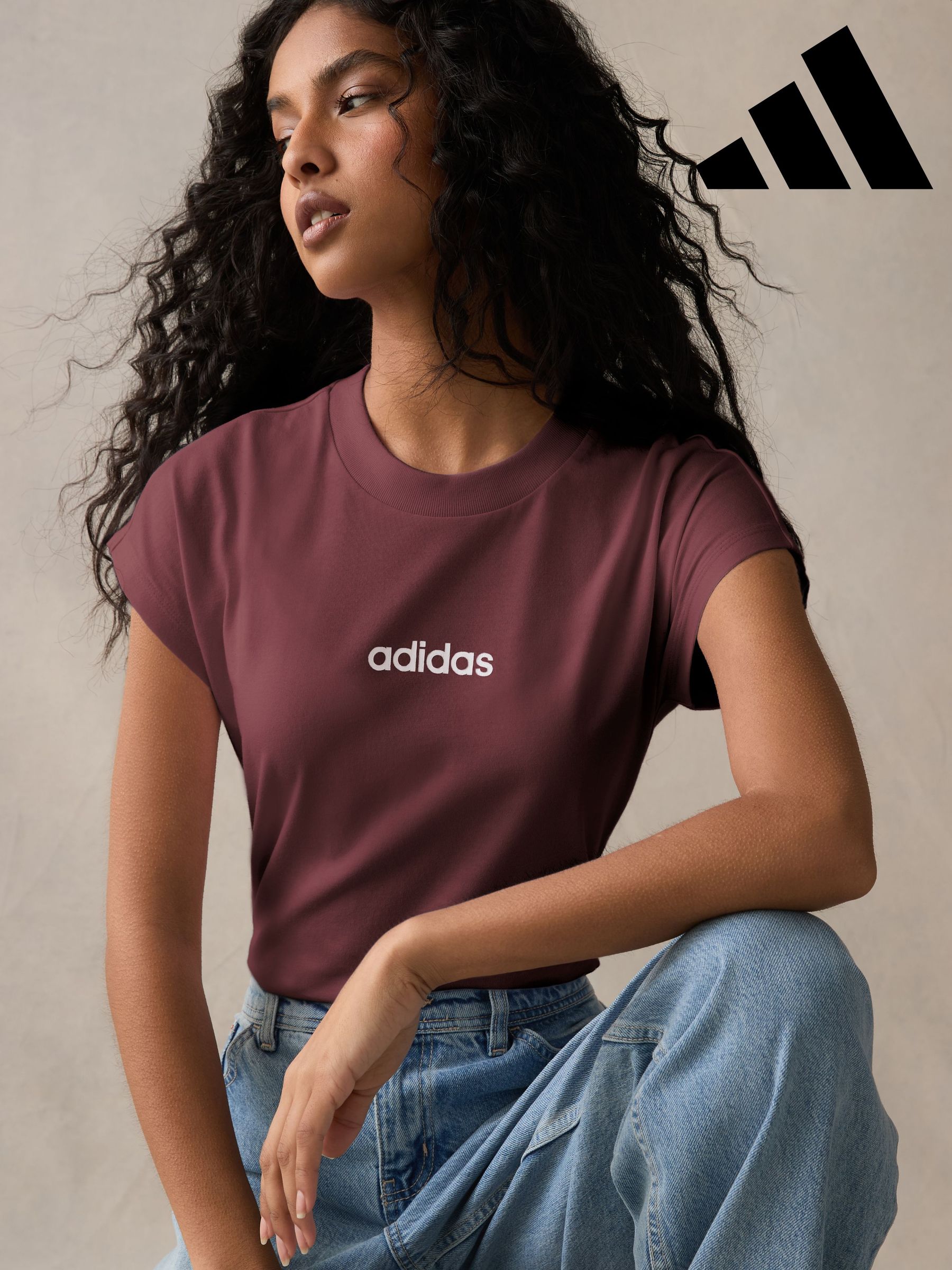 womens burgundy adidas t shirt