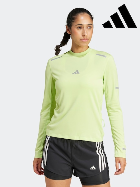 adidas Green Ultra Hi Vis Long Sleeve T-Shirt (E75114) | R$ 690
