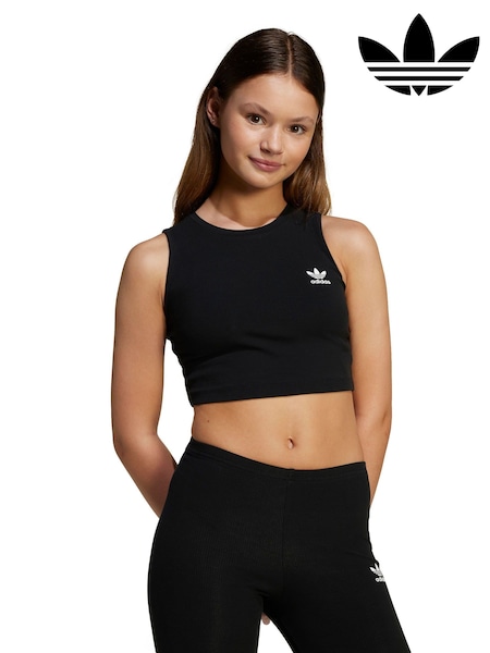 Negro - adidas originals Ribbed Crop Vest (E75120) | 18 €