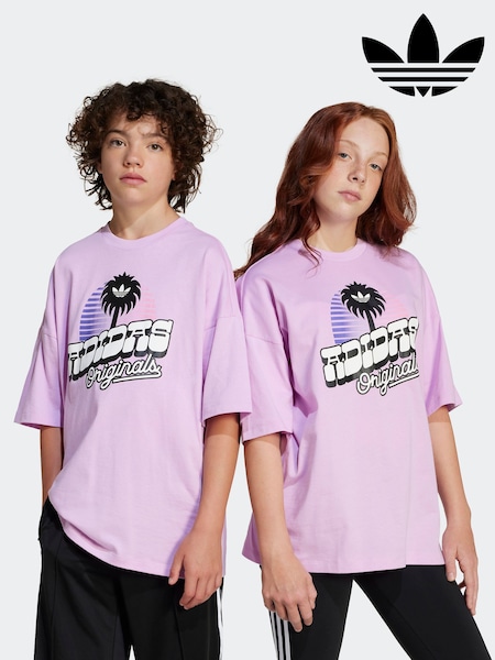 adidas originals Pink Graphic Logo T-Shirt (E75126) | AED116