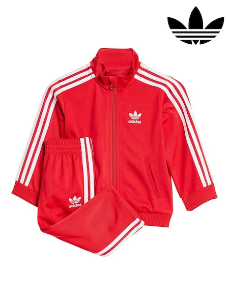Roșu - Trening adidas Originals Firebird pentru bebeluși (E75138) | 283 LEI
