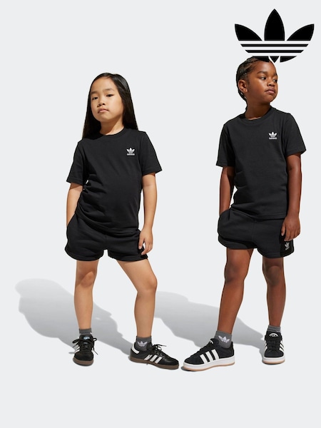 adidas originals Black 100% Cotton Shorts And T-Shirt Set (E75147) | €44