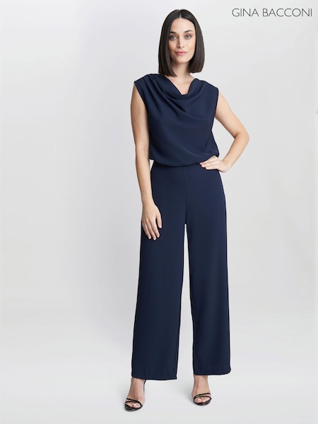 Синий - Anaya Crepe Jumpsuit (E75177) | €126