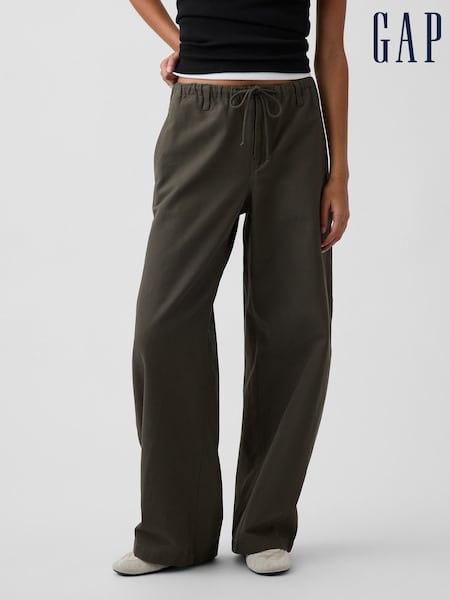 Olive Green - Gap Easy Barrel Cargo Trousers