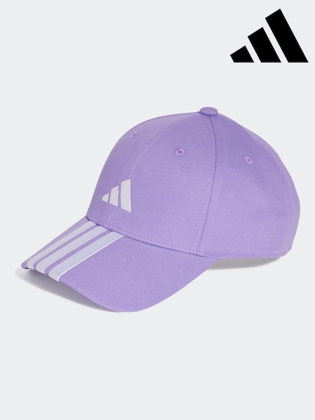 Morado - Adidas 3 Stripe 100% Cotton Baseball Hat (E75310) | 25 €