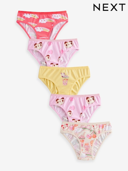 ורוד/צהוב - Character Bikini Briefs 5 Pack (5-16yrs) (E75368) | ‏38‏₪ - ‏55‏ ₪