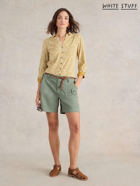 White Stuff Yellow Annie 100% Cotton Jersey Shirt (E75383) | AED131