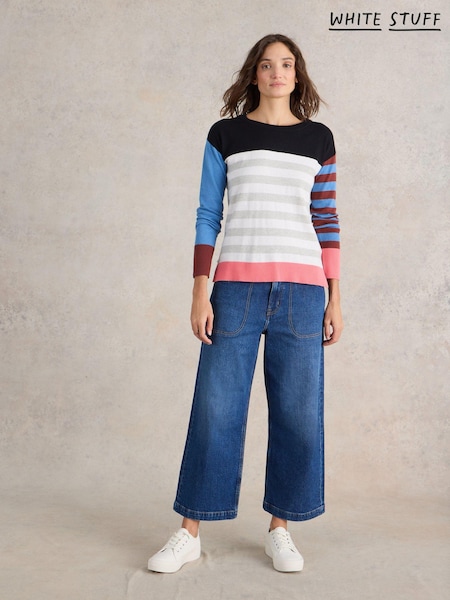 White Stuff Blue City Stripe Jumper (E75385) | €34