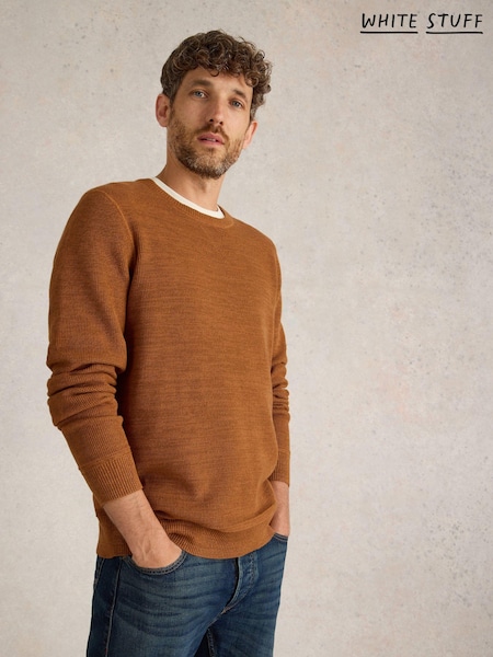White Stuff Orange Attadale Crew Neck Jumper (E75395) | €32