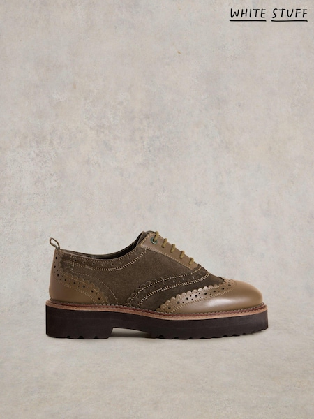 Green - White Stuff Chunky Lace Up Brogues (E75412) | 350 LEI