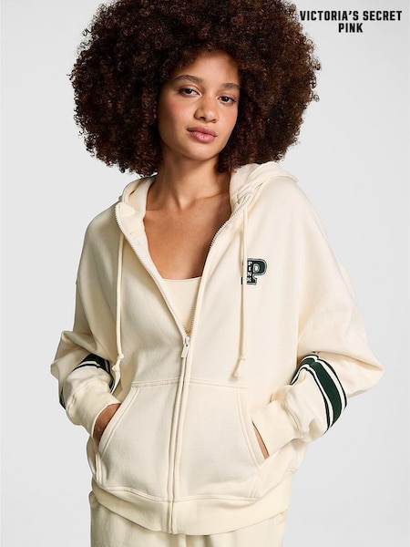Victoria's Secret PINK White Shell Zip Up Hoodie (E75451) | €52