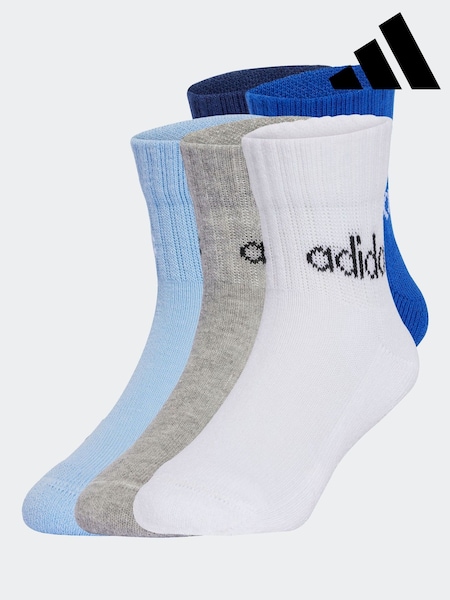Sininen/laivasto - Adidas Linear Ankle 5 Packs Socks (E75650) | €16