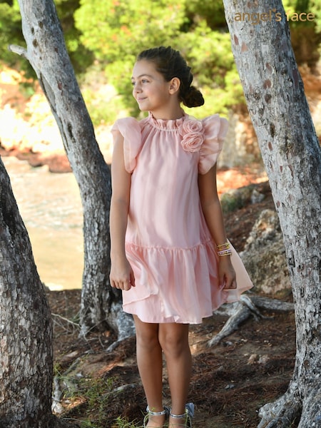 Angels Face Pink Loreen Flowers Trim Dress (E75652) | €54 - €57