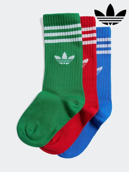 adidas Originals Multi Green 3-Stripes Socks 3 Pack (E75658) | €8.50