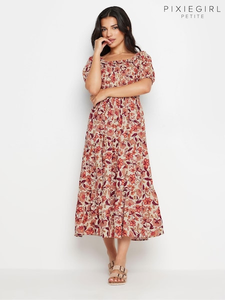 PixieGirl Petite Floral Print Tiered Midaxi Dress (E75735) | 61 €