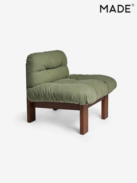 MADE.COM Olive Green Cotton Linen Blend Fran Accent Chair (E75785) | €503