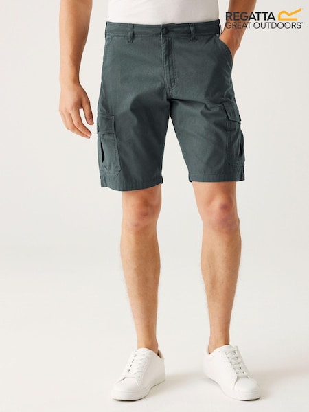 Regatta Grey 100% Cotton Ruwan Cargo Shorts (E76234) | €16