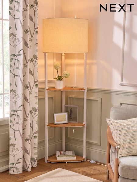 Ivory Malvern Shelf Floor Lamp (E76285) | €285