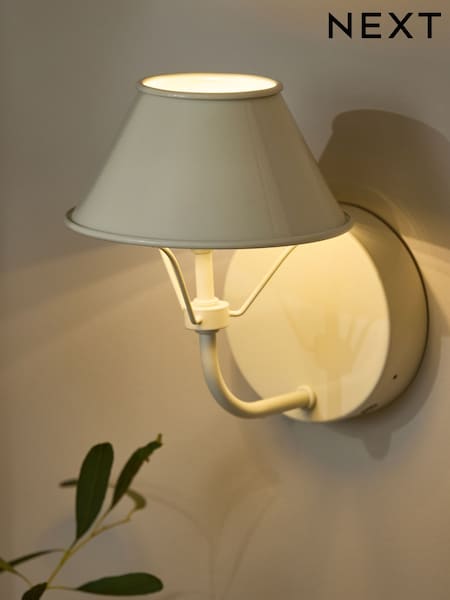 Ivory Hector Rechargeable Wireless Wall Light (E76330) | €59