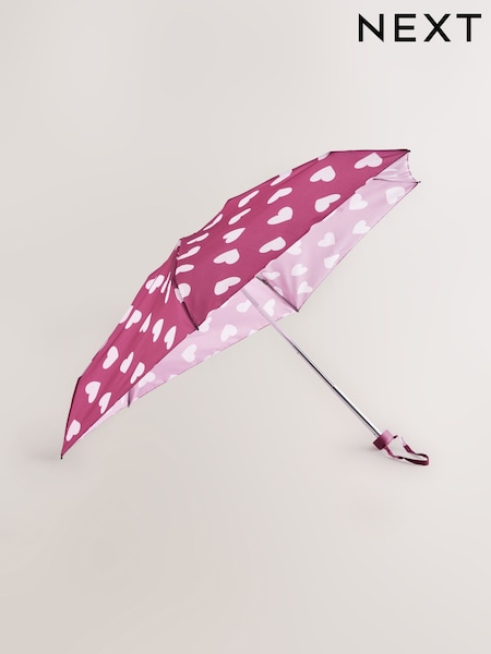 Красный/розовый с принтом - Compact Umbrella (E76375) | 7 740 тг