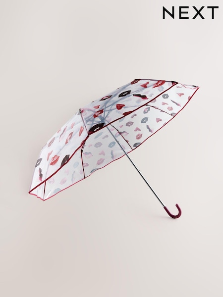 Clear Lips și Inimă Printed - Clear Umbrella (E76380) | 89 LEI