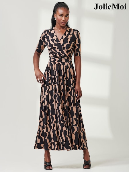 Jolie Moi Half Sleeve Jersey Maxi Dress (E76430) | €124