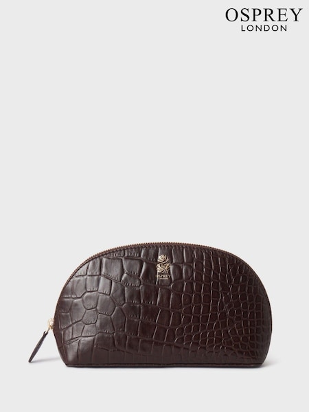 OSPREY LONDON The Weybridge Leather Make Up Brown Bag (E76477) | €75