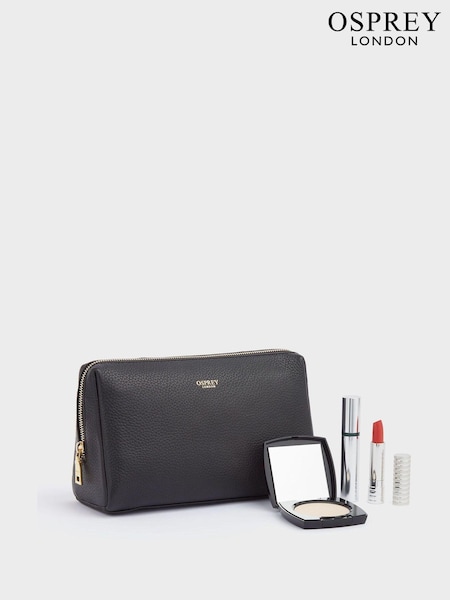Svart - Osprey London The Adaline Leather Washbag (E76484) | kr1 030