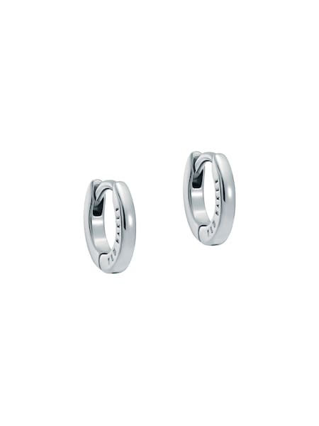 Ted Baker Silver Tone Crislie Logo Hoop Earrings (E76496) | €25