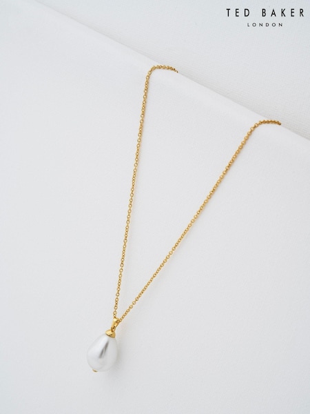 Ted Baker Gold Tone Parmlia: Pearly Chain Pendant Necklace (E76499) | €51