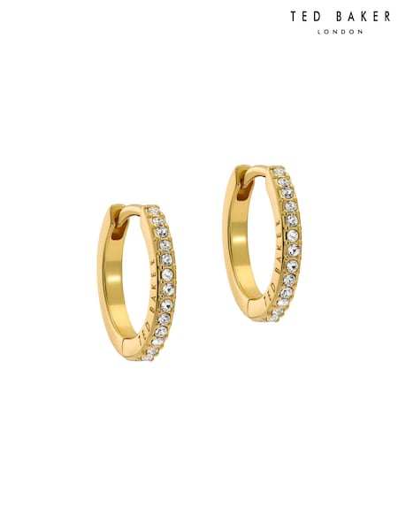 זהב - Ted Baker Heplie: Crystal Hoop Earrings (E76519) | ‏151‏₪