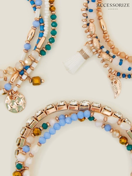 Accessorize Tone Beaded Stretch Pack Bracelet (E76561) | ‏60 د.إ.‏