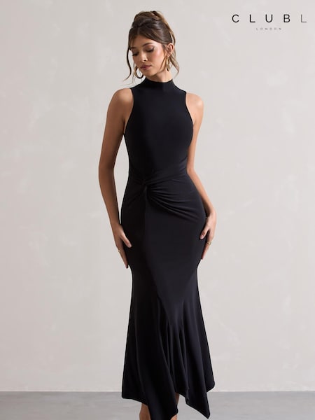 Club L London Brionna Twist Front Maxi Dress (E76610) | 313 LEI