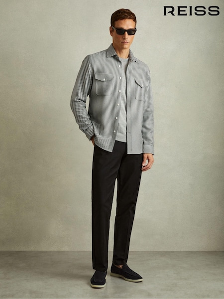 Reiss Black Logic Houndstooth Overshirt (E76657) | €195