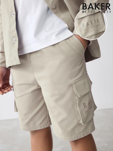 صخري - Baker by Ted Baker Woven Cargo 100% Cotton Shorts (E76702) | ‏132 د.إ.‏ - ‏ 167‏ د.إ.