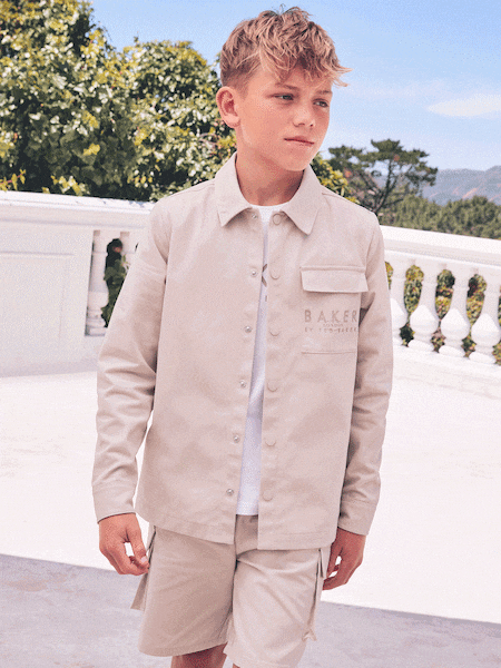 Baker by Ted Baker Shacket and T-Shirt Set (E76708) | AED269 - AED299